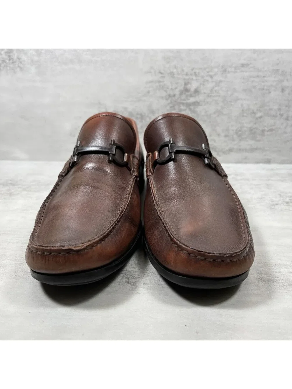 Salvatore Ferragamo Gancini Bit Driving Loafers - Men's Size UK 8 / US 9 EE Wide